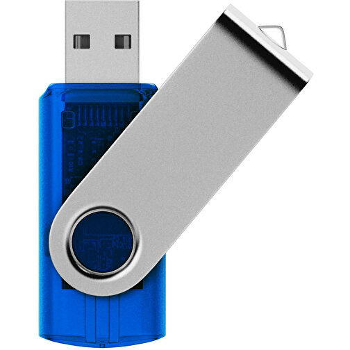 USB-Stick SWING 3.0 16 GB , Promo Effects MB , violett transparent MB , 16 GB , Kunststoff, Metall MB , 10 - 45 MB/s MB , 5,70cm x 1,09cm x 1,90cm (Länge x Höhe x Breite), Bild 1