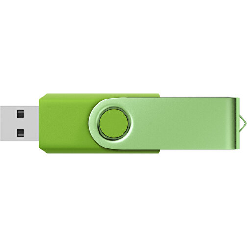 USB-Stick Swing Color 2GB , Promo Effects MB , grün MB , 2 GB , Kunststoff/ Aluminium MB , 3 - 10 MB/s MB , 5,70cm x 1,00cm x 1,90cm (Länge x Höhe x Breite), Bild 3