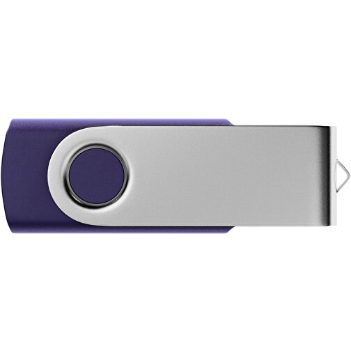 USB-Stick SWING 2.0 2 GB , Promo Effects MB , blau metallic MB , 2 GB , Kunststoff, Metall MB , 3 - 10 MB/s MB , 5,80cm x 1,09cm x 1,90cm (Länge x Höhe x Breite), Bild 2
