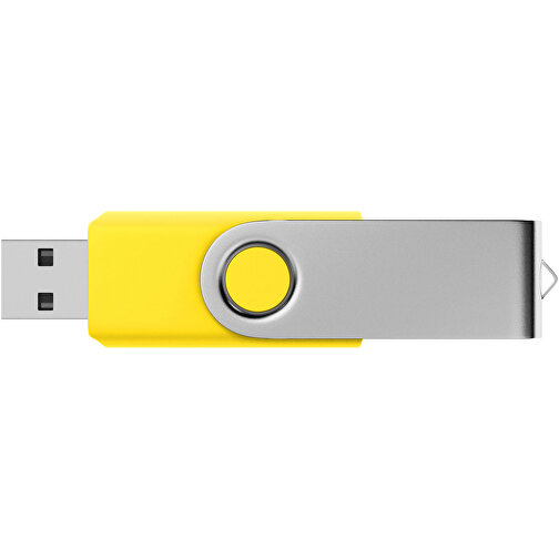 USB-Stick SWING 2.0 1 GB , Promo Effects MB , gelb gummiert MB , 1 GB , Kunststoff, Metall MB , 3 - 10 MB/s MB , 5,80cm x 1,09cm x 1,90cm (Länge x Höhe x Breite), Bild 3