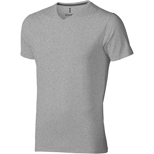 Kawartha T-Shirt Für Herren Mit V-Ausschnitt , Green Concept, grau meliert, Single jersey Strick 85% Bio Baumwolle, 10% Viskose, 5% Elastan, 200 g/m2, XXL, , Bild 4