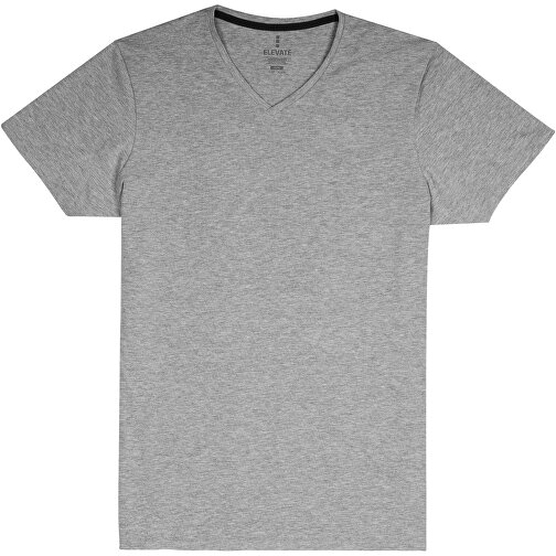 Kawartha T-Shirt Für Herren Mit V-Ausschnitt , Green Concept, grau meliert, Single jersey Strick 85% Bio Baumwolle, 10% Viskose, 5% Elastan, 200 g/m2, S, , Bild 1