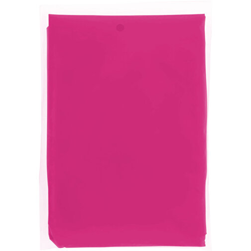 Ziva Einweg Regenponcho Mit Hülle , rosa, PE Kunststoff, 10,00cm x 15,00cm x 0,50cm (Länge x Höhe x Breite), Bild 4