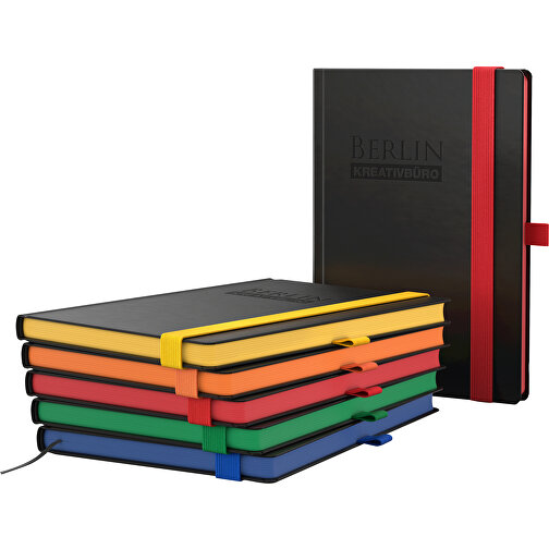 Notizbuch Color-Book Bestseller A5, Orange , schwarz, orange, Hochweißes Schreibpapier 90 g/m², 21,00cm x 14,80cm (Länge x Breite), Bild 2
