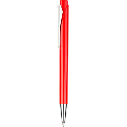 Kugelschreiber Liverpool Bunt , Promo Effects, rot, Kunststoff, 14,10cm x 1,00cm x 1,20cm (Länge x Höhe x Breite), Bild 1