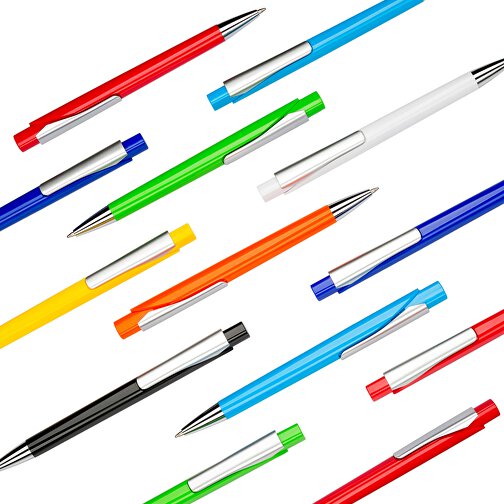 Kugelschreiber Liverpool Bunt , Promo Effects, rot, Kunststoff, 14,10cm x 1,00cm x 1,20cm (Länge x Höhe x Breite), Bild 4