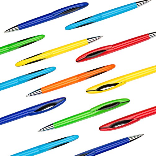 Kugelschreiber Tokio Bunt Schwarz , Promo Effects, grün, Kunststoff, 14,50cm x 1,50cm (Länge x Breite), Bild 4