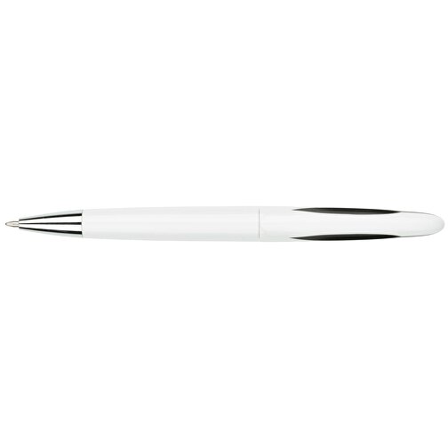 Kugelschreiber Tokio Weiß , Promo Effects, weiß/schwarz, Kunststoff, 14,50cm x 1,50cm (Länge x Breite), Bild 3