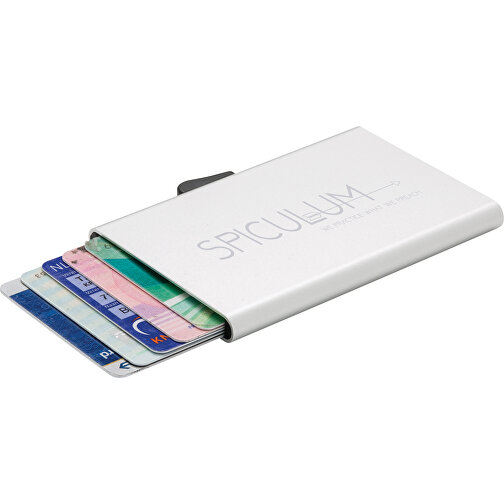C-Secure Aluminium RFID Kartenhalter, Silber , silber, Aluminium, 9,50cm x 0,80cm (Länge x Höhe), Bild 3
