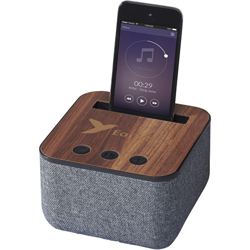 Materiałowo-drewniany głośnik Bluetooth® Shae, Obraz 4