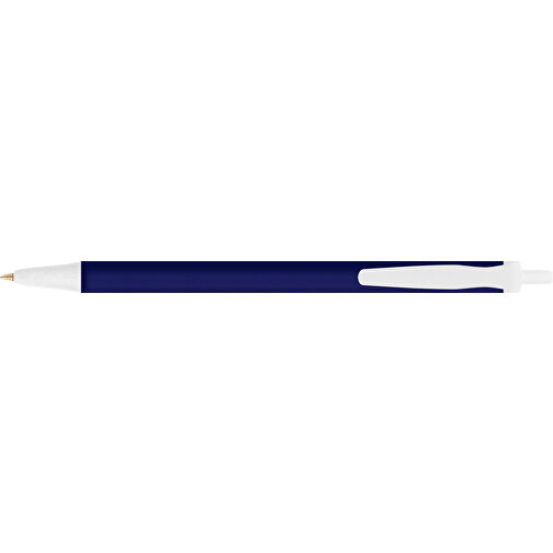 BIC® Clic Stic Softfeel® Kugelschreiber , BiC, marineblau/weiß, Kunststoff, 14,00cm x 1,20cm (Länge x Breite), Bild 3