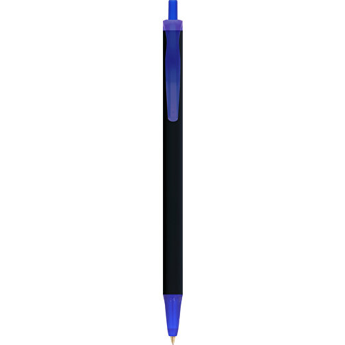 BIC® Clic Stic Softfeel® Kugelschreiber , BiC, schwarz/gefr. dunkelblau, Kunststoff, 14,00cm x 1,20cm (Länge x Breite), Bild 1