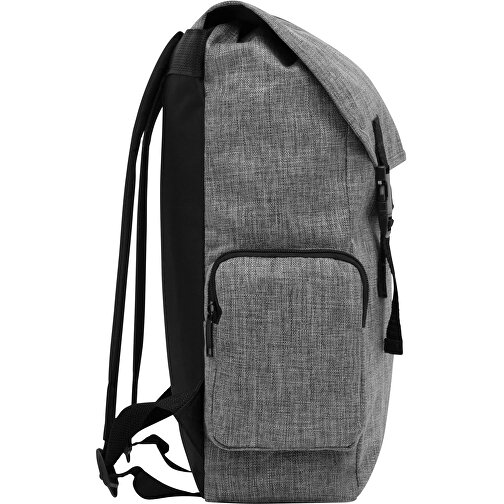 Rucksack DONEGAL S , grau, schwarz, 600D Polyester, 28,00cm x 41,00cm x 12,00cm (Länge x Höhe x Breite), Bild 4