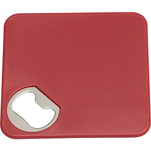 Untersetzer TOGETHER , rot, Kunststoff / Stahl / EVA, 8,20cm x 8,20cm (Länge x Breite), Bild 1
