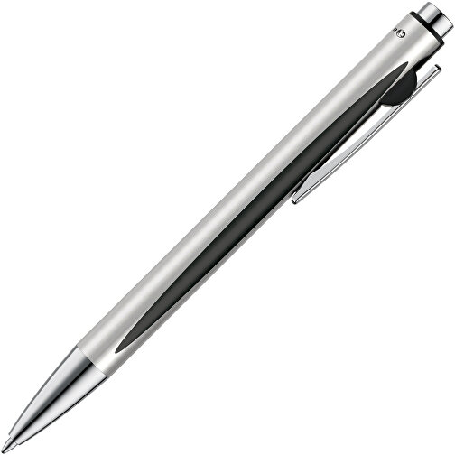 Pelikan Kugelschreiber Snap , Pelikan, silber/schwarz, Aluminium, 16,00cm x 2,50cm x 2,50cm (Länge x Höhe x Breite), Bild 2
