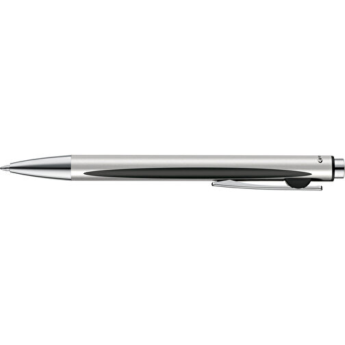 Pelikan Kugelschreiber Snap , Pelikan, silber/schwarz, Aluminium, 16,00cm x 2,50cm x 2,50cm (Länge x Höhe x Breite), Bild 3