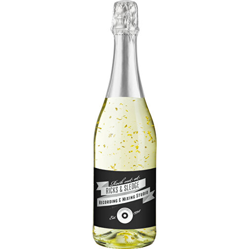 Golden Flakes - Flasche Klar , silber, Glas, 8,30cm x 30,00cm x 8,30cm (Länge x Höhe x Breite), Bild 1