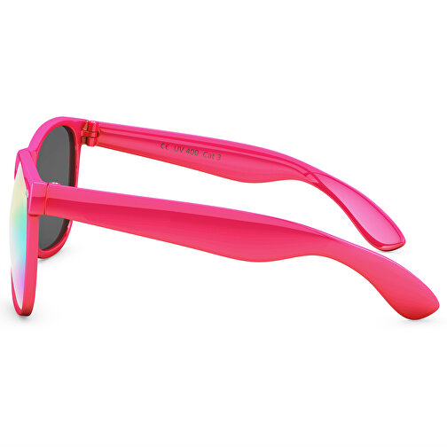 SunShine Mirror Glänzend - UV 400 , Promo Effects, verspiegelt pink glänzend, Rahmen aus Polycarbonat und Glass aus AC, 14,50cm x 4,80cm x 15,00cm (Länge x Höhe x Breite), Bild 3