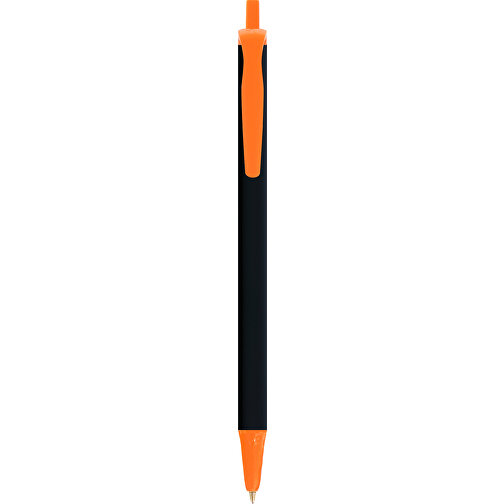 BIC® Clic Stic Softfeel® Kugelschreiber , BiC, schwarz/orange, Kunststoff, 14,00cm x 1,20cm (Länge x Breite), Bild 1