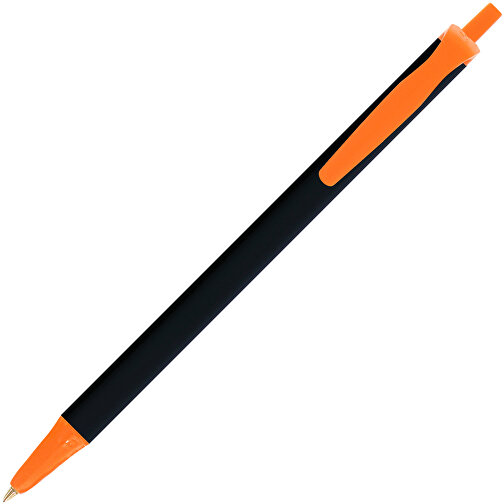 BIC® Clic Stic Softfeel® Kugelschreiber , BiC, schwarz/orange, Kunststoff, 14,00cm x 1,20cm (Länge x Breite), Bild 2