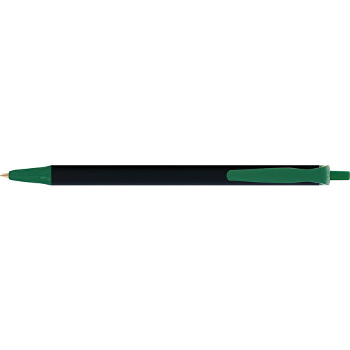 BIC® Clic Stic Softfeel® Kugelschreiber , BiC, schwarz/grün, Kunststoff, 14,00cm x 1,20cm (Länge x Breite), Bild 3