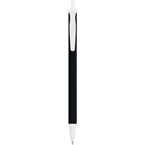 BIC® Clic Stic Softfeel® Kugelschreiber , BiC, schwarz/weiß, Kunststoff, 14,00cm x 1,20cm (Länge x Breite), Bild 1