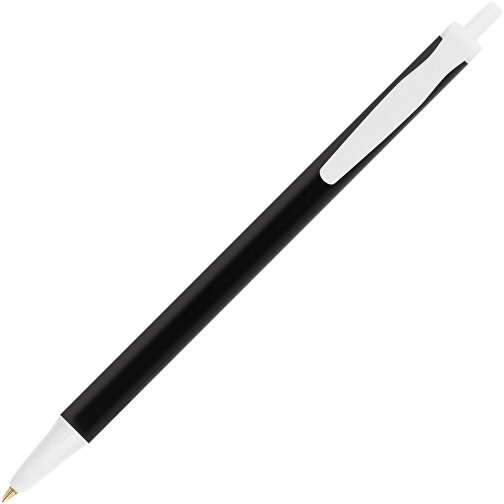 BIC® Clic Stic Kugelschreiber , BiC, schwarz/weiss, Kunststoff, 14,00cm x 1,20cm (Länge x Breite), Bild 2