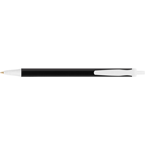 BIC® Clic Stic Kugelschreiber , BiC, schwarz/weiss, Kunststoff, 14,00cm x 1,20cm (Länge x Breite), Bild 3