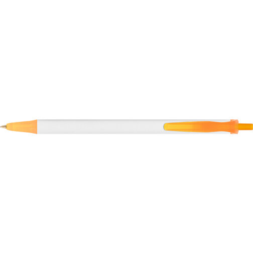 BIC® Clic Stic Kugelschreiber , BiC, weiß/gefr. orange, Kunststoff, 14,00cm x 1,20cm (Länge x Breite), Bild 3