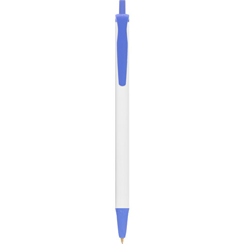 BIC® Clic Stic Kugelschreiber , BiC, weiss/blau, Kunststoff, 14,00cm x 1,20cm (Länge x Breite), Bild 1