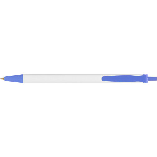 BIC® Clic Stic Kugelschreiber , BiC, weiss/blau, Kunststoff, 14,00cm x 1,20cm (Länge x Breite), Bild 3