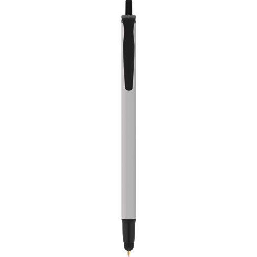 BIC® Clic Stic Stylus Kugelschreiber , BiC, metallgrau/schwarz, Kunststoff, 14,00cm x 1,20cm (Länge x Breite), Bild 1