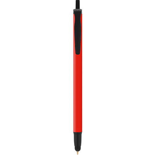 BIC® Clic Stic Stylus Kugelschreiber , BiC, rot/schwarz, Kunststoff, 14,00cm x 1,20cm (Länge x Breite), Bild 1