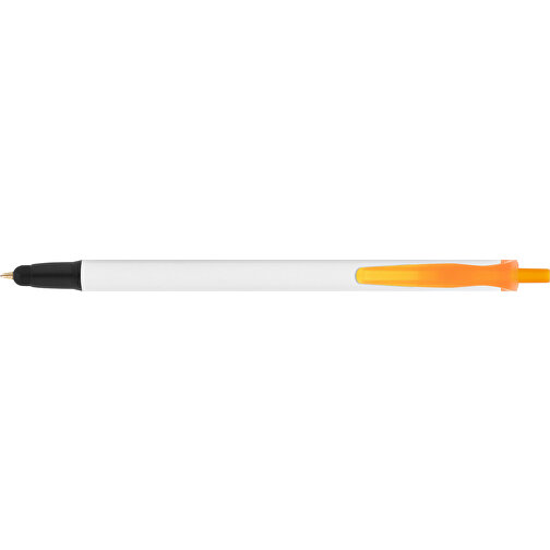 BIC® Clic Stic Stylus Kugelschreiber , BiC, weiß/gefr. orange/schwarz, Kunststoff, 14,00cm x 1,20cm (Länge x Breite), Bild 3