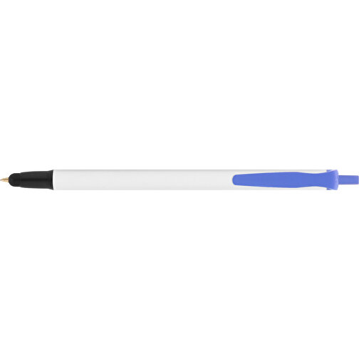 BIC® Clic Stic Stylus Kugelschreiber , BiC, weiss/blau/schwarz, Kunststoff, 14,00cm x 1,20cm (Länge x Breite), Bild 3