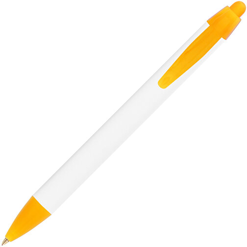BIC® Wide Body™ Kugelschreiber , BiC, weiss/gefr. orange, Kunststoff, 14,20cm x 1,50cm (Länge x Breite), Bild 2