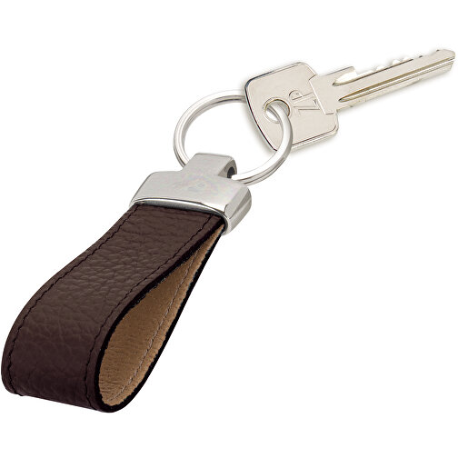 Schlüsselanhänger , braun, Donato Rindleder, 8,50cm x 2,50cm (Länge x Breite), Bild 1