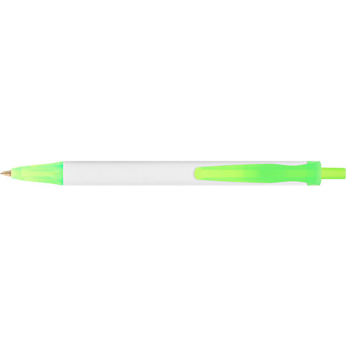 BIC® Clic Stic Mini Digital Kugelschreiber , BiC, weiss/gefr. grün, Kunststoff, 11,20cm x 1,20cm (Länge x Breite), Bild 3