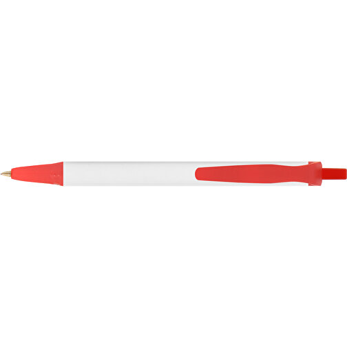 BIC® Clic Stic Mini Digital Kugelschreiber , BiC, weiss/gefr. rot, Kunststoff, 11,20cm x 1,20cm (Länge x Breite), Bild 3