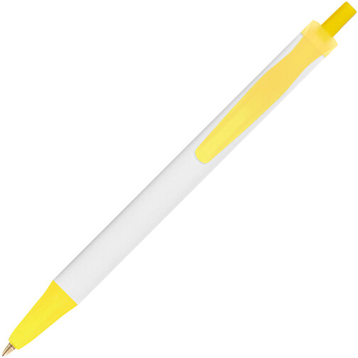 BIC® Clic Stic Mini Digital Kugelschreiber , BiC, weiß/gefr. gelb, Kunststoff, 11,20cm x 1,20cm (Länge x Breite), Bild 2