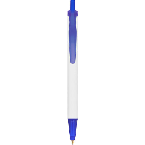 BIC® Clic Stic Mini Digital Kugelschreiber , BiC, weiß/gefr. dunkelblau, Kunststoff, 11,20cm x 1,20cm (Länge x Breite), Bild 1