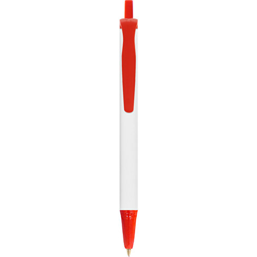 BIC® Clic Stic Mini Digital Kugelschreiber , BiC, weiss/rot, Kunststoff, 11,20cm x 1,20cm (Länge x Breite), Bild 1