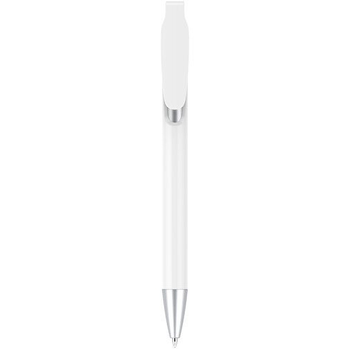 Kugelschreiber – Fanny , Promo Effects, weiß, Kunststoff, 14,00cm x 1,10cm (Länge x Breite), Bild 4