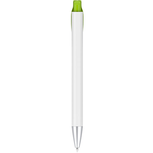 Kugelschreiber – Fanny Silber , Promo Effects, grün, Kunststoff, 14,20cm x 1,20cm (Länge x Breite), Bild 3