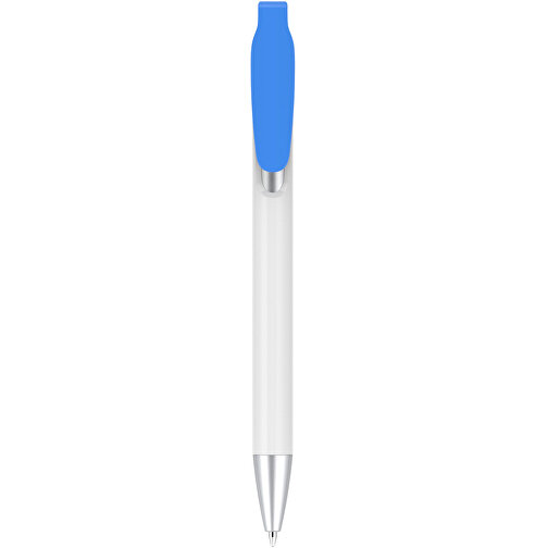 Kugelschreiber – Fanny Silber , Promo Effects, blau, Kunststoff, 14,20cm x 1,20cm (Länge x Breite), Bild 4