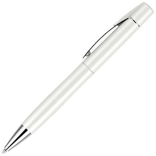 Kugelschreiber Lucky Metallic , Promo Effects, weiß metallic, Kunststoff, 14,00cm x 1,10cm (Länge x Breite), Bild 6