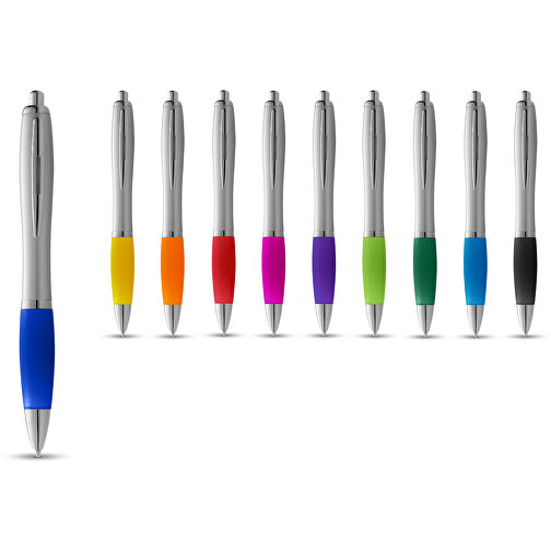 Nash Kugelschreiber Silbern Mit Farbigem Griff , silber / rosa, ABS Kunststoff, 14,00cm (Länge), Bild 6