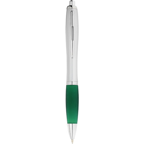 Nash Kugelschreiber Silbern Mit Farbigem Griff , grün / silber, ABS Kunststoff, 14,00cm (Länge), Bild 1