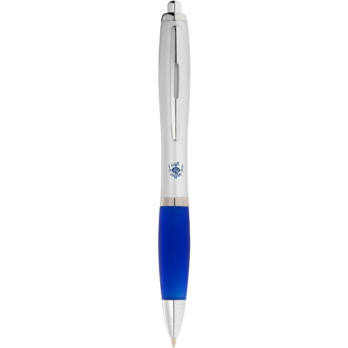 Nash Kugelschreiber Silbern Mit Farbigem Griff , silber / royalblau, ABS Kunststoff, 14,00cm (Länge), Bild 6