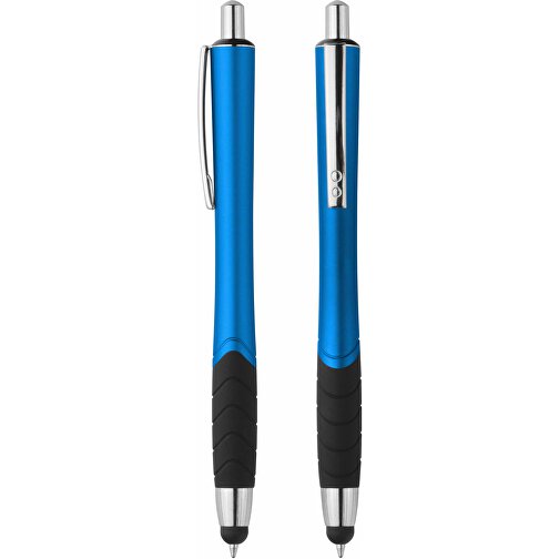 EXPRESSDRUCK Touchscreen-Druckkugelschreiber 'Atlas' , blau, schwarz, ABS, 13,90cm (Länge), Bild 1